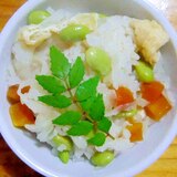 切り干し大根と枝豆のマヨネーズ入りご飯